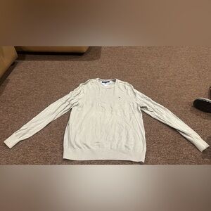EUC! Tommy Hilfiger Men's L Light Grey LS Knit Sweater